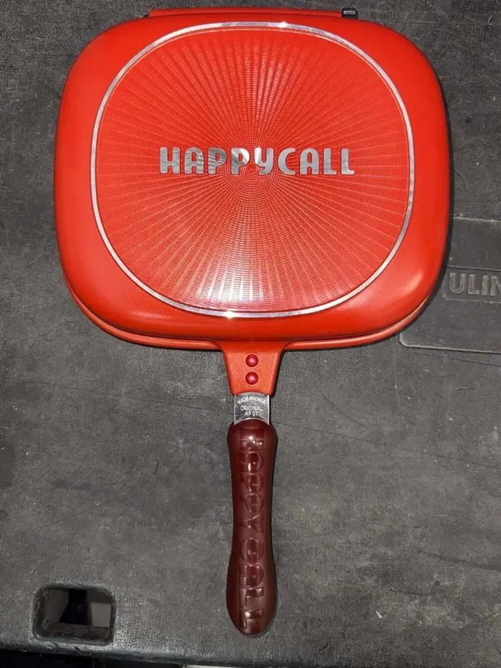 Happycall Double Sided Nonstick Frying Pan Grill Red Standard